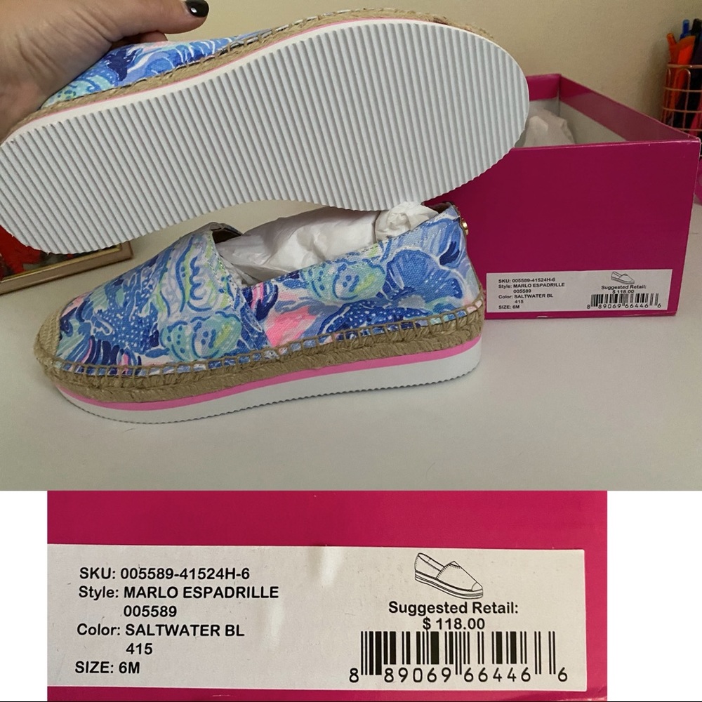 Brand new Lilly Pulitzer saltwater blue marlo size 6